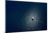 Amazing View to Yacht Sailing in Open Sea at Windy Day. Drone View - Birds Eye Angle. Yachting Them-IM_photo-Mounted Photographic Print