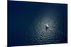 Amazing View to Yacht Sailing in Open Sea at Windy Day. Drone View - Birds Eye Angle. Yachting Them-IM_photo-Mounted Photographic Print