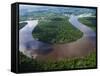 Amazon, Amazon River, Bends in the Nanay River, a Tributary of the Amazon River, Peru-Paul Harris-Framed Stretched Canvas