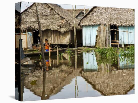 Amazon, Amazon River, the Floating Village of Belen, Iquitos, Peru-Paul Harris-Stretched Canvas