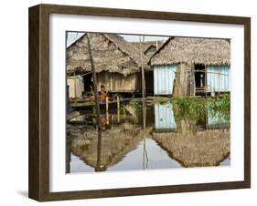 Amazon, Amazon River, the Floating Village of Belen, Iquitos, Peru-Paul Harris-Framed Photographic Print