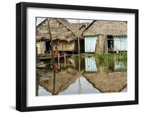 Amazon, Amazon River, the Floating Village of Belen, Iquitos, Peru-Paul Harris-Framed Photographic Print