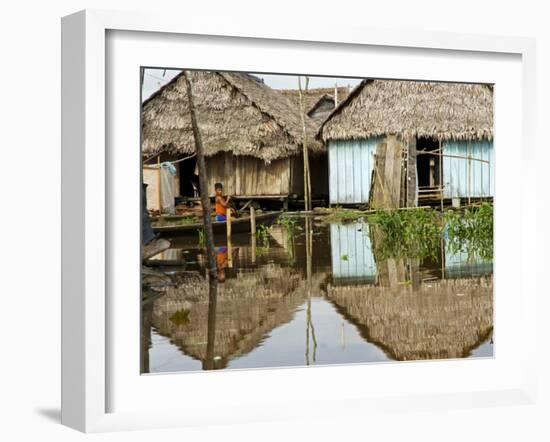 Amazon, Amazon River, the Floating Village of Belen, Iquitos, Peru-Paul Harris-Framed Photographic Print