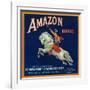 Amazon Orange Label - Pomona, CA-Lantern Press-Framed Art Print