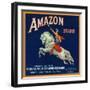 Amazon Orange Label - Pomona, CA-Lantern Press-Framed Art Print