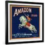 Amazon Orange Label - Pomona, CA-Lantern Press-Framed Art Print