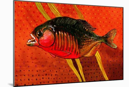 Amazon Piranha-John Newcomb-Mounted Giclee Print