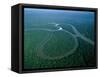 Amazon River, Amazon Jungle, Aerial View, Brazil-Steve Vidler-Framed Stretched Canvas
