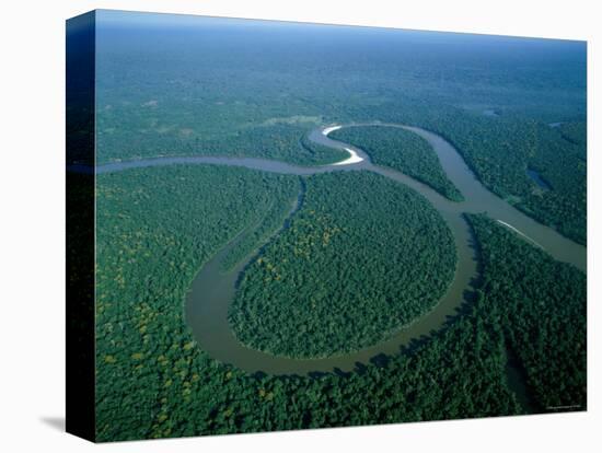 Amazon River, Amazon Jungle, Aerial View, Brazil-Steve Vidler-Stretched Canvas