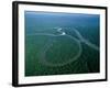 Amazon River, Amazon Jungle, Aerial View, Brazil-Steve Vidler-Framed Photographic Print