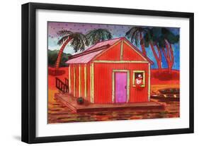 Amazon River Houseboat-John Newcomb-Framed Giclee Print