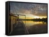 Amazon River, Sunrise on the Ayapua Riverboat, Yavari River, a Tributary of the Amazon River, Peru-Paul Harris-Framed Stretched Canvas