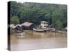 Amazon Village, Brazil, South America-Richardson Rolf-Stretched Canvas