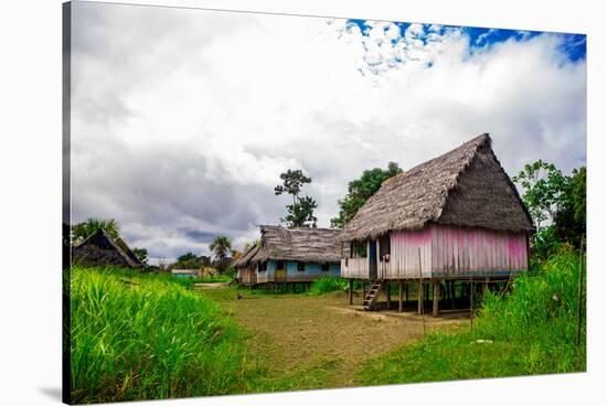 Amazon Village, Iquitos, Peru, South America-Laura Grier-Stretched Canvas