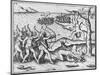 Amazon Women Attack Men Strung Up in Trees-Theodore de Bry-Mounted Giclee Print