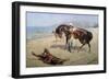 Amazone (Amazon). Une Amazone Decouvre Sur Le Rivage Un Marin Endormi. Peinture De Heinrich Genrich-Heinrich Matvejevich Maniser-Framed Giclee Print