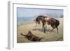 Amazone (Amazon). Une Amazone Decouvre Sur Le Rivage Un Marin Endormi. Peinture De Heinrich Genrich-Heinrich Matvejevich Maniser-Framed Giclee Print