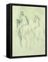 Amazone Et Cavalier-Edgar Degas-Framed Stretched Canvas