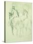 Amazone Et Cavalier-Edgar Degas-Stretched Canvas