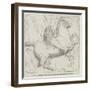 Amazonian Chief on Horseback, from the Tomb of Mausolus-null-Framed Giclee Print