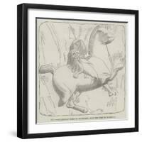 Amazonian Chief on Horseback, from the Tomb of Mausolus-null-Framed Giclee Print