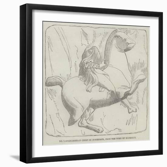 Amazonian Chief on Horseback, from the Tomb of Mausolus-null-Framed Giclee Print