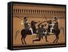 Amazons Fighting, Engraving from Greek Vases Conserved at Leyden, Holland, 19th century-null-Framed Stretched Canvas