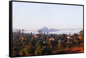 Ambalavao town and mountain scenery, central area, Madagascar, Africa-Christian Kober-Framed Stretched Canvas