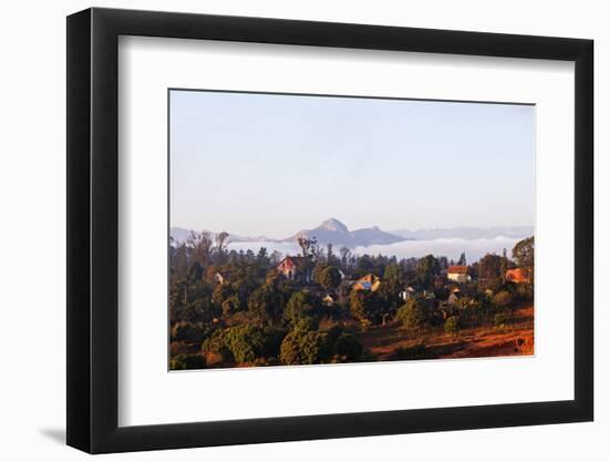 Ambalavao town and mountain scenery, central area, Madagascar, Africa-Christian Kober-Framed Photographic Print