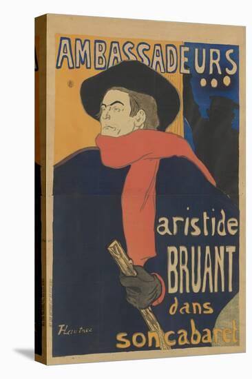 Ambassadeurs: Aristide Bruant, 1892-Henri de Toulouse-Lautrec-Stretched Canvas