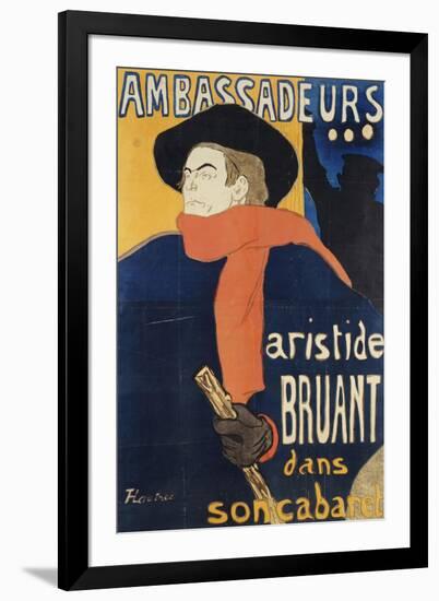 Ambassadeurs; Aristide Bruant, 1892-Henri de Toulouse-Lautrec-Framed Giclee Print