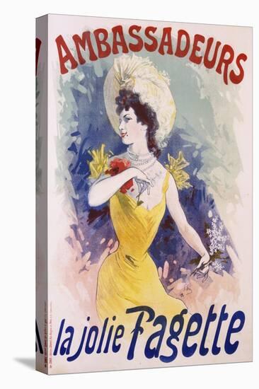 Ambassadeurs: La Jolie Fagette Poster-Jules Chéret-Stretched Canvas