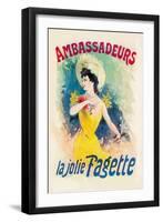Ambassadeurs: La Jolie Fagette-Jules Ch?ret-Framed Art Print