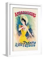 Ambassadeurs: La Jolie Fagette-Jules Ch?ret-Framed Art Print