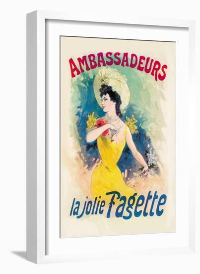 Ambassadeurs: La Jolie Fagette-Jules Ch?ret-Framed Art Print