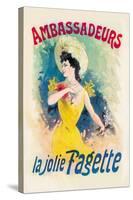 Ambassadeurs: La Jolie Fagette-Jules Ch?ret-Stretched Canvas