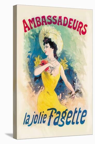 Ambassadeurs: La Jolie Fagette-Jules Ch?ret-Stretched Canvas