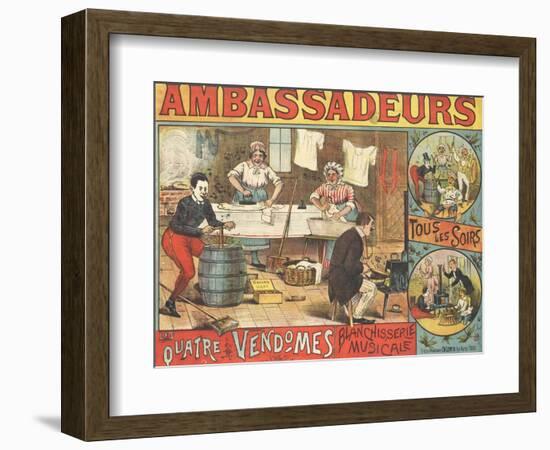 Ambassadeurs, les quatre Vendômes, blanchisserie musicale-null-Framed Giclee Print