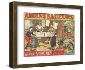 Ambassadeurs, les quatre Vendômes, blanchisserie musicale-null-Framed Giclee Print