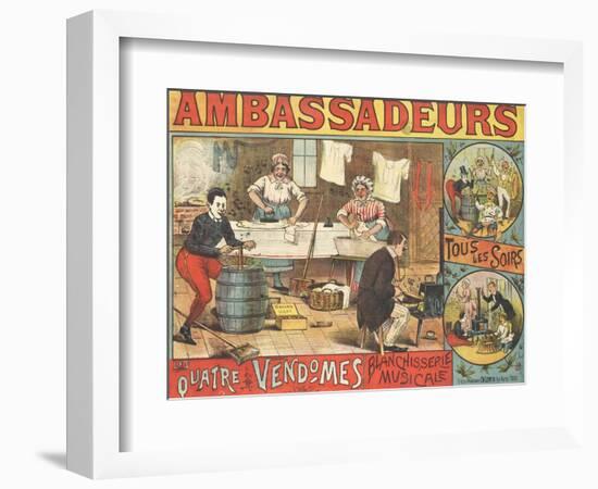 Ambassadeurs, les quatre Vendômes, blanchisserie musicale-null-Framed Giclee Print