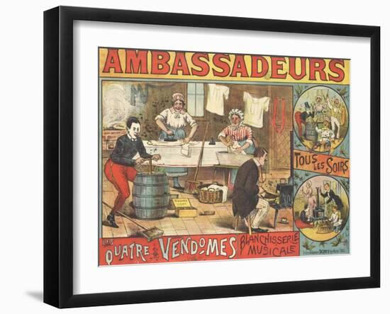 Ambassadeurs, les quatre Vendômes, blanchisserie musicale-null-Framed Giclee Print