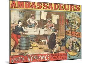 Ambassadeurs, les quatre Vendômes, blanchisserie musicale-null-Mounted Giclee Print