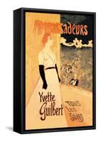 Ambassadeurs: Yvette Guilbert, Tous les Soirs, c.1894-Théophile Alexandre Steinlen-Framed Stretched Canvas