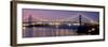 Ambassador Bridge at dusk, Detroit, Wayne County, Michigan, USA-null-Framed Photographic Print