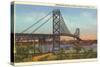 Ambassador Bridge, Detroit, Michigan-null-Stretched Canvas