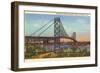 Ambassador Bridge, Detroit, Michigan-null-Framed Art Print