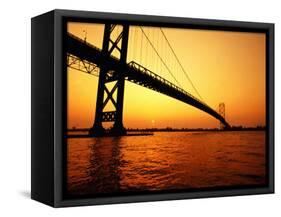 Ambassador Bridge, U.S.A.-Greg Johnston-Framed Stretched Canvas