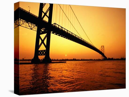 Ambassador Bridge, U.S.A.-Greg Johnston-Stretched Canvas