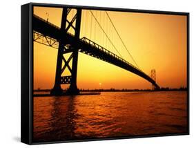 Ambassador Bridge, U.S.A.-Greg Johnston-Framed Stretched Canvas