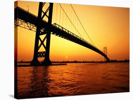 Ambassador Bridge, U.S.A.-Greg Johnston-Stretched Canvas